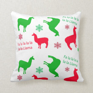 Festive Fa la la la la ama Kerstmis Feestdagen Kussen