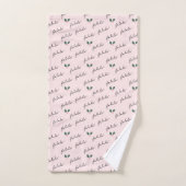 Festive Fala Kerstmis Roze Retro Van Bad Handdoek (Handdoek)