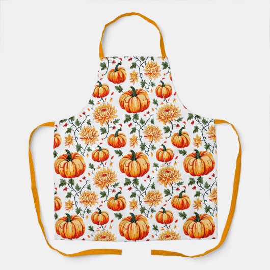 Festive Fall Pumpkins and Chrysanthemums Schort (Voorkant)