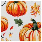 Festive Fall Pumpkins and Chrysanthemums Stof (Close Up)