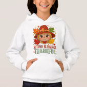 Festive Fall Scarecrow Sweatshirt – Autumn Leaves  (Voorkant)