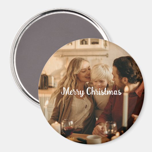 Festive Family Magnet – Photo and Merry Message (Voorkant / Achterkant)