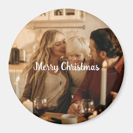 Festive Family Magnet – Photo and Merry Message (Voorkant)