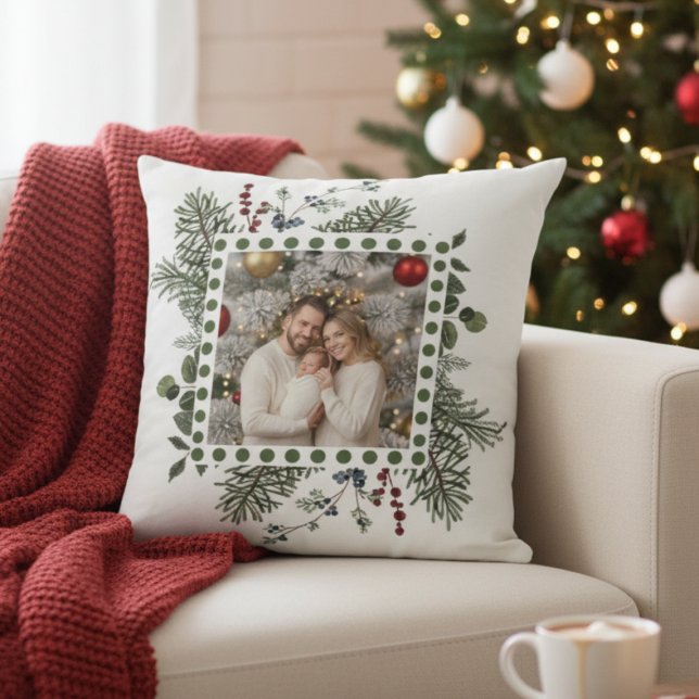 Festive Family Memories Holiday Kussen (Holiday photo pillow)