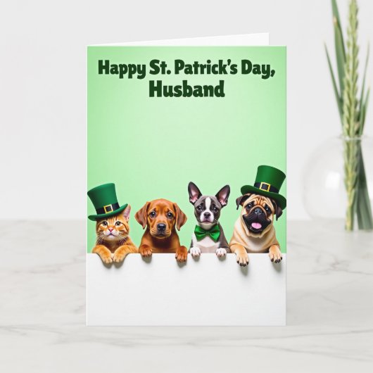 Festive Faux Gold Animal Card Kaart (Voorkant)