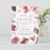 Festive Favorites | Holiday Favorite Things Party Kaart (Staand voorkant)