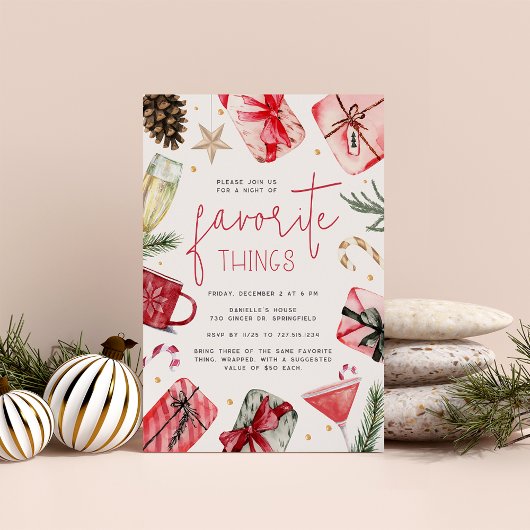 Festive Favorites | Holiday Favorite Things Party Kaart