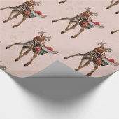 FESTIVE FAWN & ANTLER OWL Wrapping Paper Cadeaupapier (Hoek)