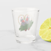 Festive Featherballen Glass Shot Glas (Achterkant)