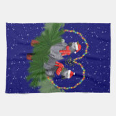 Festive Featherballen Kitchen Towel Theedoek (Horizontaal)