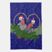 Festive Featherballen Kitchen Towel Theedoek (Verticaal)