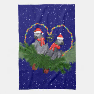 Festive Featherballen Kitchen Towel Theedoek