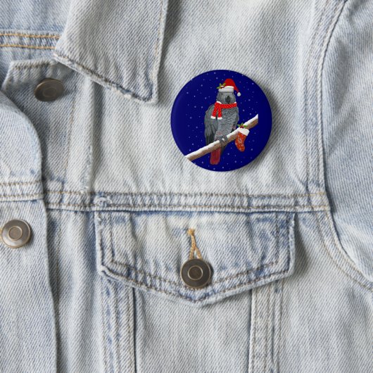 Festive Feathers Badge Ronde Button 5,7 Cm (In situ)