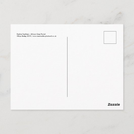 Festive Feathers Briefkaart (Achterkant)