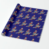 Festive Feathers Wrapping Paper Cadeaupapier (Uitgerold)
