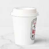 Festive-feest met warme cacao papieren bekers (Rechts)