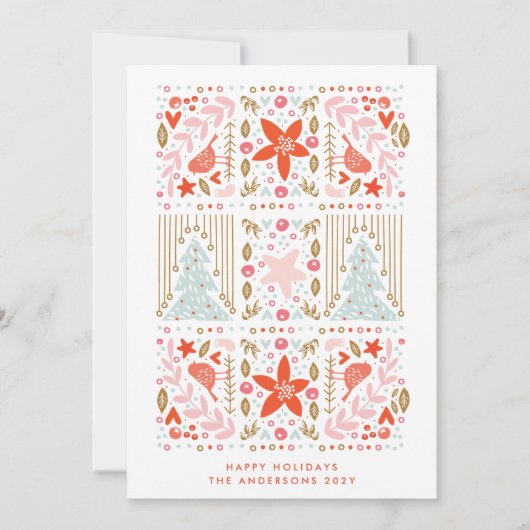 Festive  feestdag kerstmis Kaart (Voorkant)