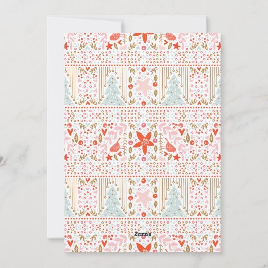 Festive  feestdag kerstmis Kaart (Achterkant)