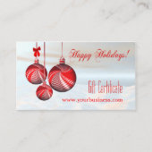 Festive Feestdagen Cadeaubont Certificate Sjabloon Kortingskaartje (Voorkant)