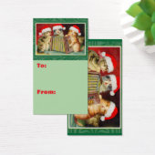 Festive Feline Accordion Players Christmas Visitekaartje (Bureau)