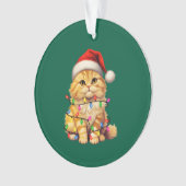 Festive Feline Christmas Ornament  (voorkant)