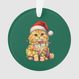 Festive Feline Christmas Ornament 