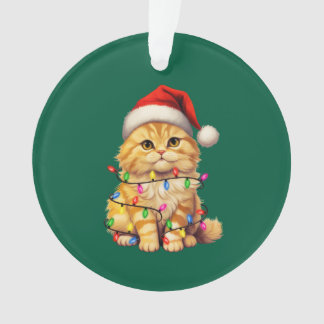 Festive Feline Christmas Ornament 