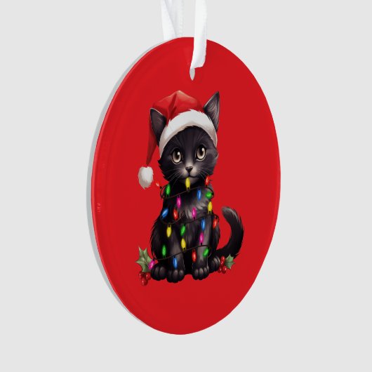 Festive Feline Christmas Ornament  (voorkant)