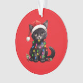 Festive Feline Christmas Ornament  (voorkant)