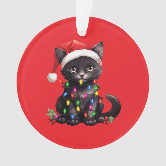 Festive Feline Christmas Ornament  (voorkant)