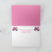 Festive Ferret Birthday Kaart (Binnen)