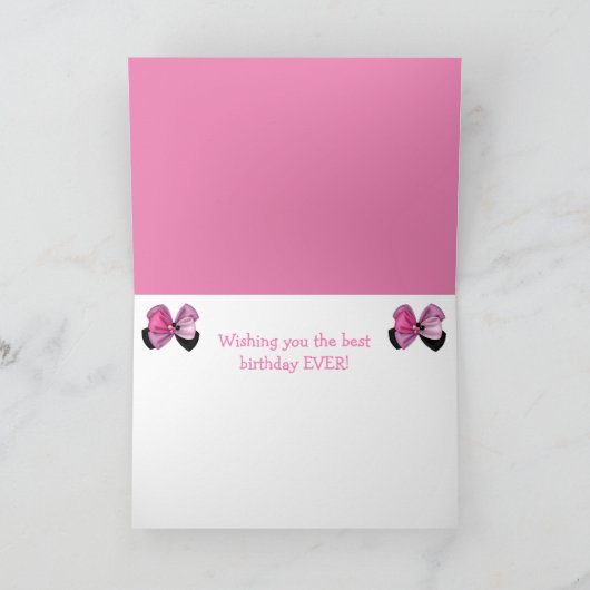 Festive Ferret Birthday Kaart (Binnen)