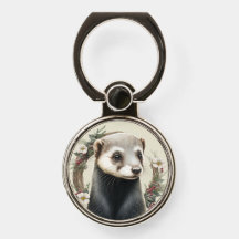 Festive Ferret Phone Ring Stand