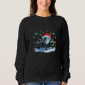 Festive Fighter Jet Christmas Tee — Santa Hat  Trui (Voorkant)
