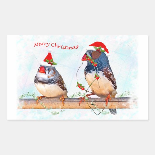 Festive Finches Sticker (Voorkant)
