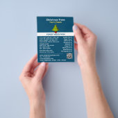 Festive Fir Tree Design, kerstboomverkoop Flyer (Hand)