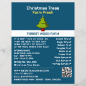 Festive Fir Tree Design, kerstboomverkoop Flyer (Voorkant)