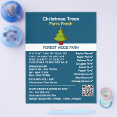 Festive Fir Tree Design, kerstboomverkoop Flyer (Enkel)