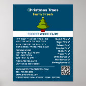 Festive Fir Tree Design, kerstboomverkoop Poster (Voorkant)