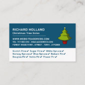 Festive Fir Tree Design, kerstboomverkoop Visitekaartje (Achterkant)