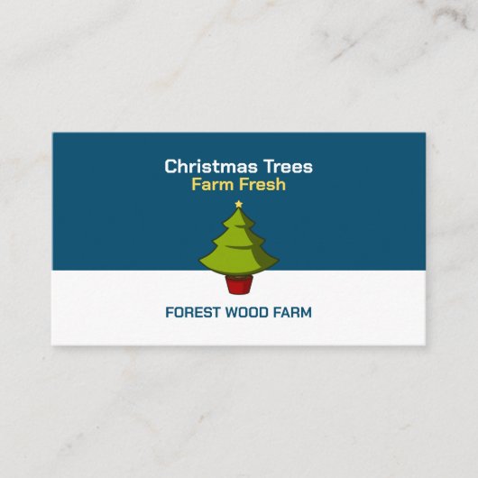 Festive Fir Tree Design, kerstboomverkoop Visitekaartje (Voorkant)
