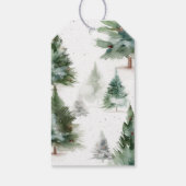 Festive Fir Tree Wenskaart Cadeaulabel (Achterkant)