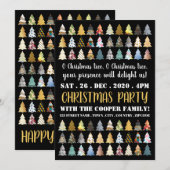 Festive Fir Trees, kerstfeest Aankondiging (Voorkant / Achterkant)