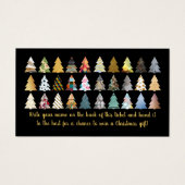 Festive Fir Trees, kerstfeest Raffle Ticket Visitekaartje (Voorkant)