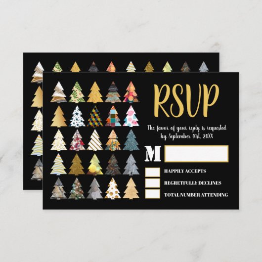 Festive Fir Trees, kerstfeest RSVP