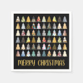 Festive Fir Trees, kerstfeest Servet (Voorkant)