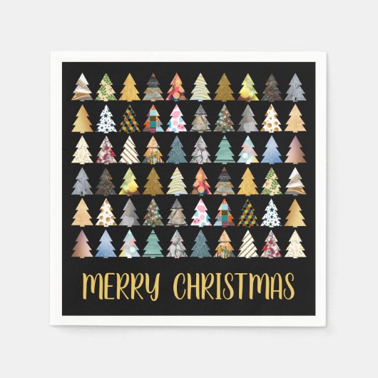 Festive Fir Trees, kerstfeest Servet (Voorkant)