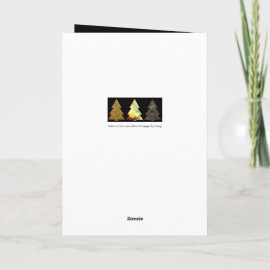 Festive Fir Trees, kerstgroet Kaart (Achterkant)