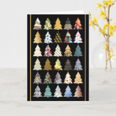 Festive Fir Trees, kerstgroet Kaart (Gele Bloem)