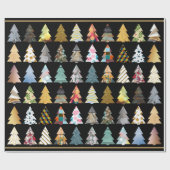 Festive Fir Trees, Kerstmis Cadeaupapier (Vlak)
